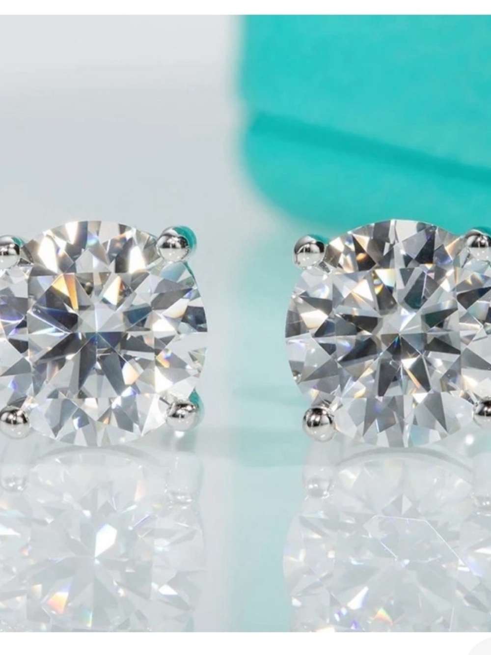 Certified 4ct. t.w. Moissanite Diamond Round Stud Earrings
NEW A